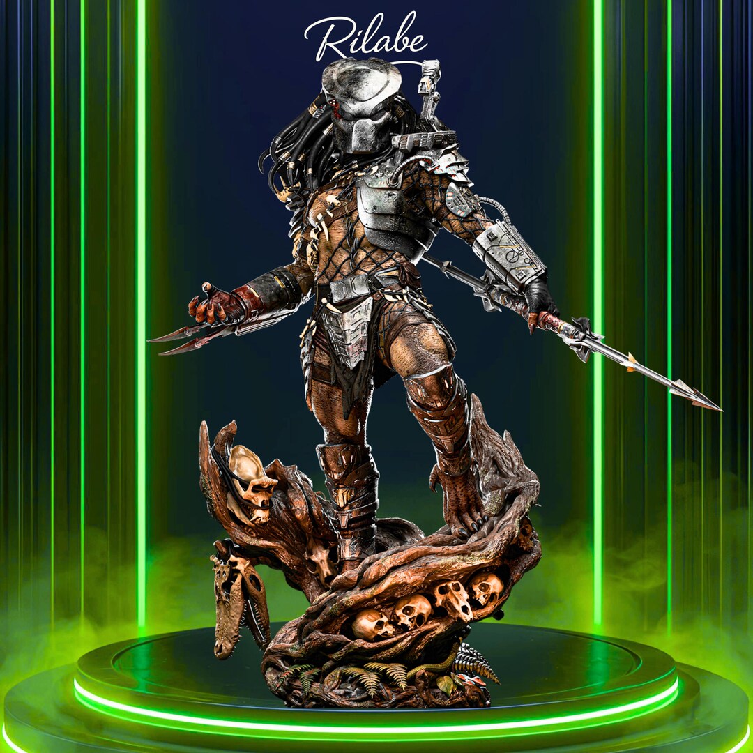 Epic Jungle Warrior Fanart STL Statue + Bust | 1/6 Scale | Alien Hunter ...