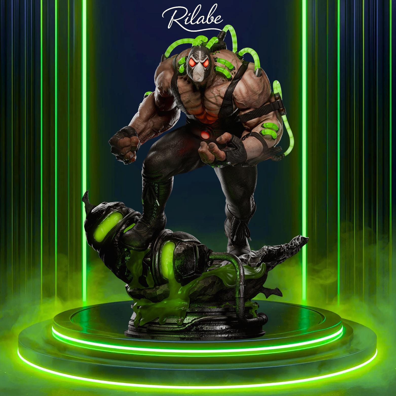 Mutant Enforcer Fanart STL Statue + Bust | 1/6 Scale | Venom Tank Base ...