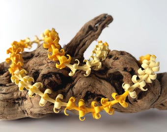 Puakenikeni Forever Lei Lightweight Clay Two Tone Flowers Birthday Graduation Celebration Realistic Hawaii Handmade Floral Made in Hawaiʻi