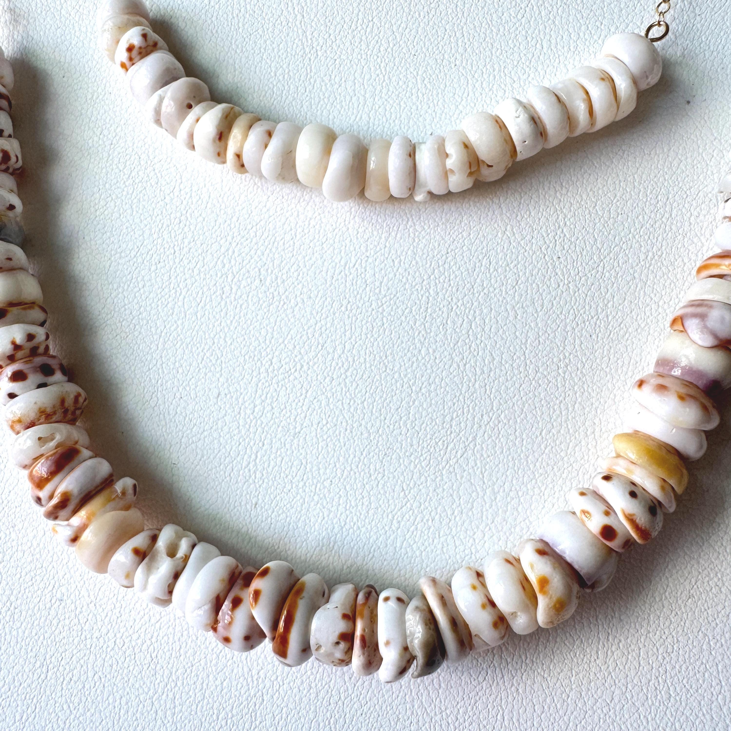 Puka Shell Gold Filled Necklace Hawaiʻi Statement Jewelry Layering Boho ...