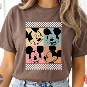 T-shirt Disney Mickey Mouse, chemise vacances en famille, voyage Disney 2026, t-shirt personnage de dessin animé rétro image 10