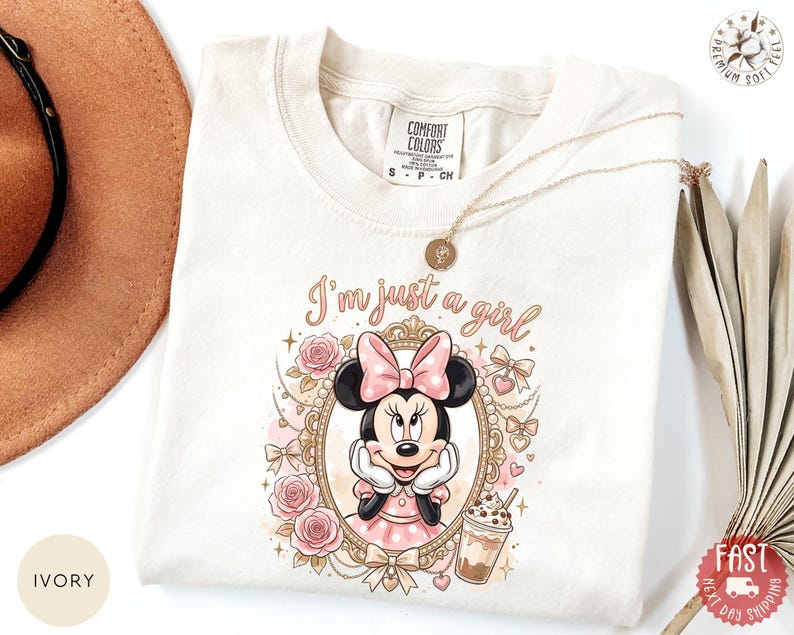 Minnie Mouse Pink T-Shirt, Cute Minnie Mouse Coquette Bow Tee, Disney Minnie Graphic Shirt image 10