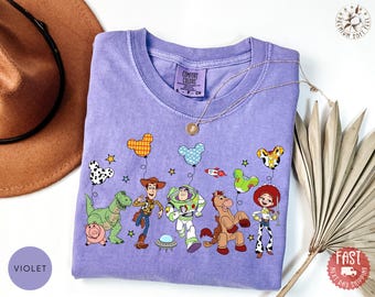 Comfort Colors® Disney Toy Story Balloons T-Shirt, Disney World Toy Story Shirt, Toy Story Disney Family Tee