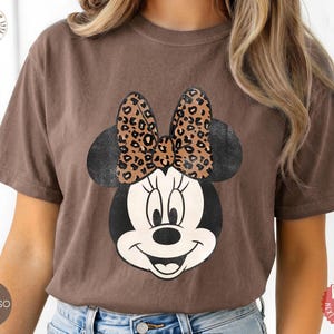 Comfort Colors® Leopard Bow Minnie T-Shirt, Minnie Shirt, Minnie Mouse Shirt bild 12