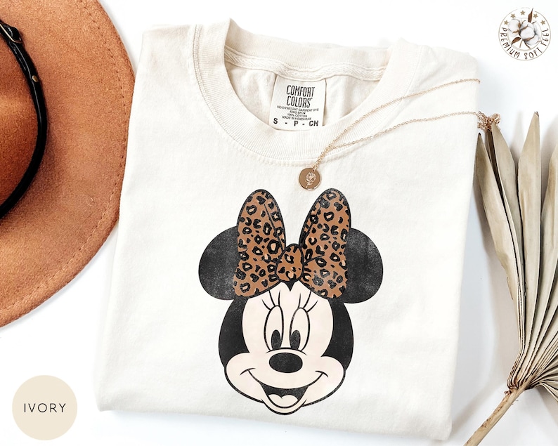 Comfort Colors® Leopard Bow Minnie T-Shirt, Minnie Shirt, Minnie Mouse Shirt bild 10