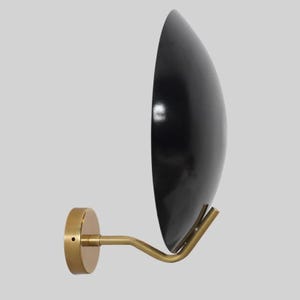 Antique Vintage Style Single Bulb Brass Shade Wall Sconce, Mid Century Modern Handcrafted Wall Lamp Industrial Light Fixture
