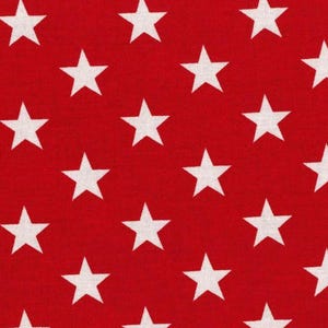 45&quot; Patriotic White Star on Red Old Glory Red #29 Americana Happy 4th of July! 100% Cotton,R4R1,**By HALF Yard (BTHY)**