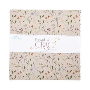 DEAL! Threads of Grace Layer Cake Features Vintage Inspired Prints Modern Color by Kassidy Grace, 10-16820-42, LC01, 10" x 10", Riley Blake