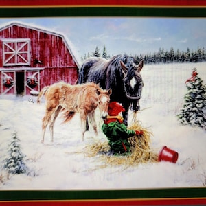 Winter Coats and Warm Hearts, Spending Time with the Horses you Love, B2007, Sold by Panel, Best Friends at the Barn, A Mare and Foal