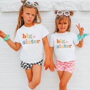 Big Sister Toddler Shirt, Siblings Sweatshirt, Trendy Older Sister Hoodie, Pregnancy Announcement Tee, Big Sister Gift for Daughter, FL5647