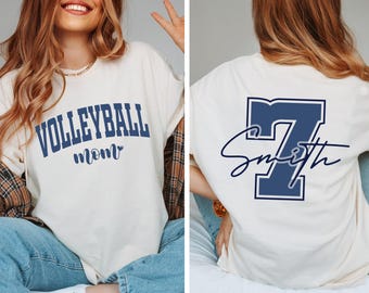 Custom Volleyball Jersey Shirt, Personalized Team Name Sweatshirt, Trendy Volleyball Mom Hoodie, Sporty Gift for Volleyball Player, F1160
