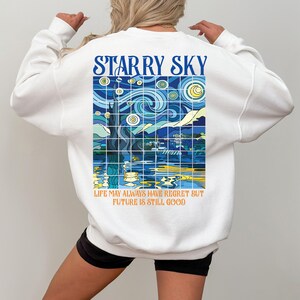 Starry Sky Sweatshirt, Star Galaxy Space Shirt, Milky Way T-shirts, Cosmic Starlight Shirt, Stargazer Astro Hippie Tee, Astronomy Gift, F279
