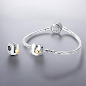 Alphabet Charms aus Sterlingsilber 925 - LOVE Herz Anhänger für Pandora Armbänder