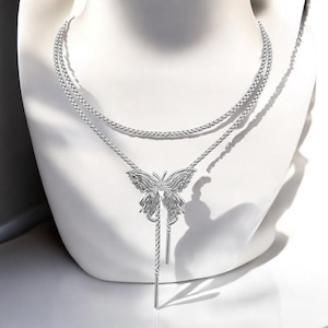 Multifunctional Butterfly Punk Necklace - Light Luxury Fashion Accessory