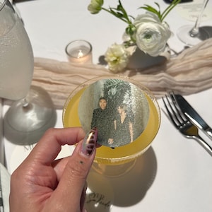 Custom Drink Toppers, Bridal Shower Topper, Edible Drink Topper, Cocktail Topper,  Cocktail Garnish, 12 count