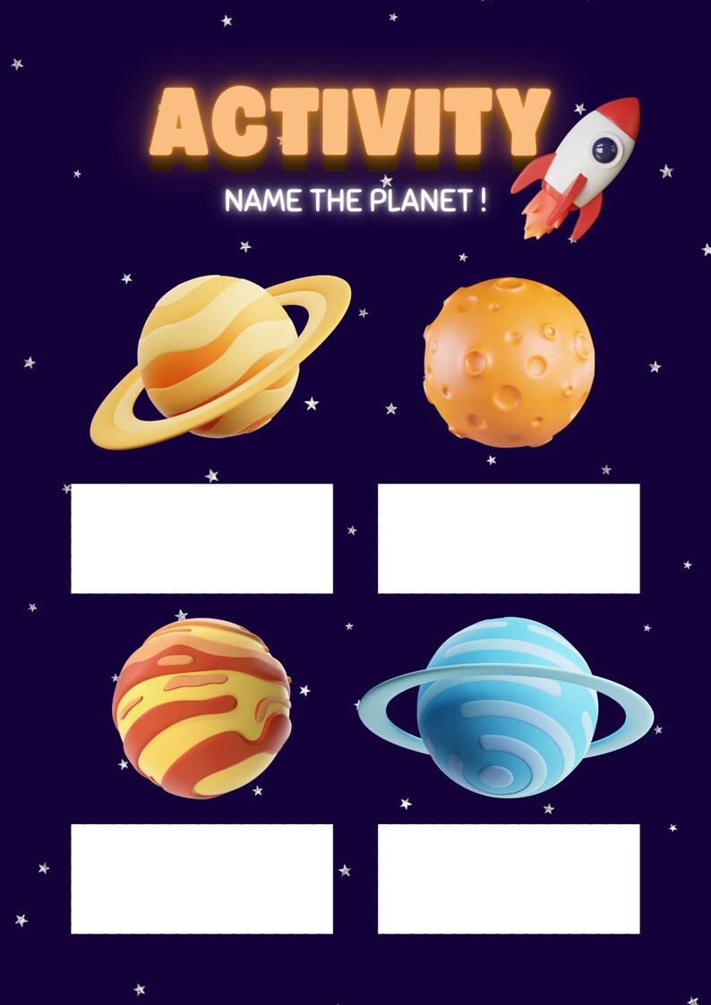 Solar System Activity Book for Kids PDF Version - Etsy