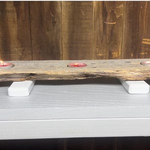 Barn Wood Rustic Candle and Tealight Holder *LAST ONE*
