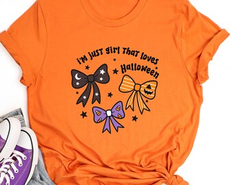 Sudadera con lazo de Halloween: Camisa fantasma coqueta, camiseta de Halloween para mujer