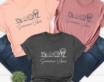 Summer Vibes Shirt: Trendy Beach Vacation Tee