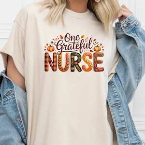 One Thankful Registered Nurses Shirt, Nurse Shirt, Thanksgiving Shirt, Gift for Her, Gift for Nurse, Nurse Fall Shirt, Thankful Nurse Tee