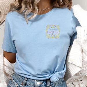Happy Easter Embroidered Sweatshirt, Rabbit Embroidery Shirt, Cute  Bunny T-shirt, Easter Hoodie, Easter Gift Shirt, Cute Bunny Sweatshirt