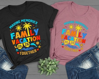 Making Memories Family Vacation 2026 Shirt, Matching Family Trip Shirt, Summer Beach Travel Tee, Custom Vacation Shirts