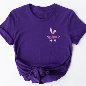Embroidery Happy Easter Sweatshirt, Embroidered Rabbit Christmas Shirt, Embroidered Bunny Lover Hoodie, Cute Bunny Shirt Gift For Christmas