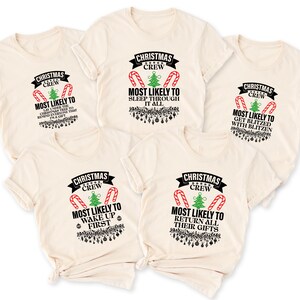 Funny Christmas Matching Family T-Shirt: Most Likely To