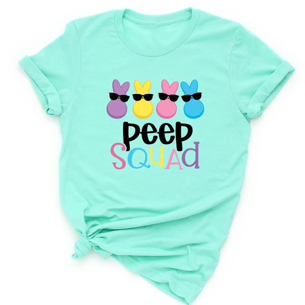 Camiseta Peep Squad, linda camiseta de equipo de Pascua, Chillin With My Peeps Squad, camiseta de Peeps Squad, camiseta de Pascua para niños, camiseta de equipo de primos de Pascua
