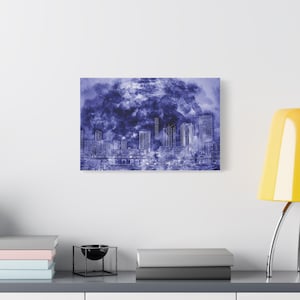 Add the stormy skyline of Miami as your newest canvas art collection. Sleek and fresh, it&#39;s the perfect addition.