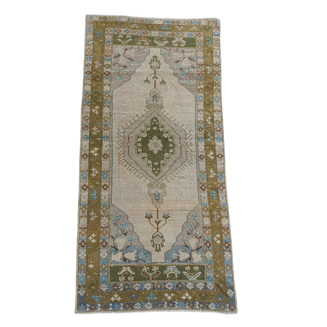 Lina 3x7 Ft Vintage Area Rug Colors Beige and Brown - Etsy