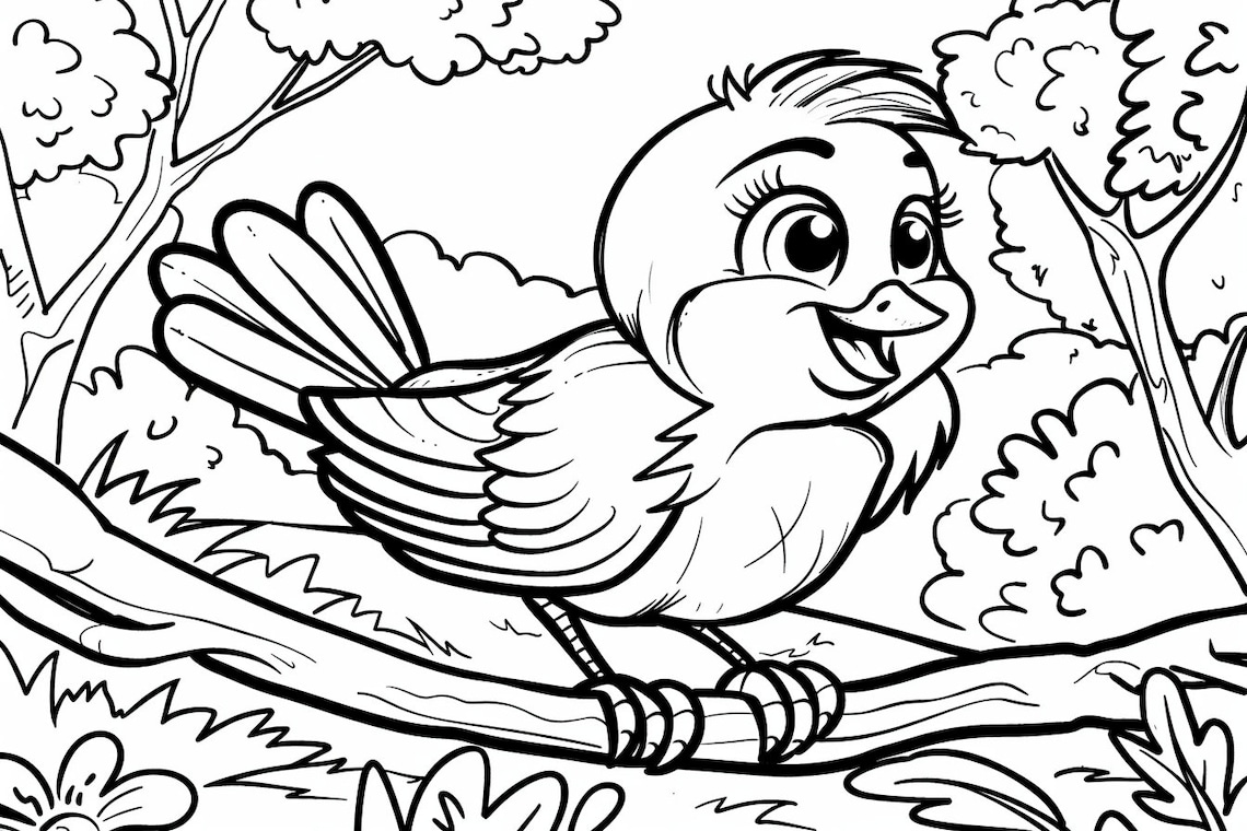 10 Coloring Pages for Children Animal Characters Coloring Book