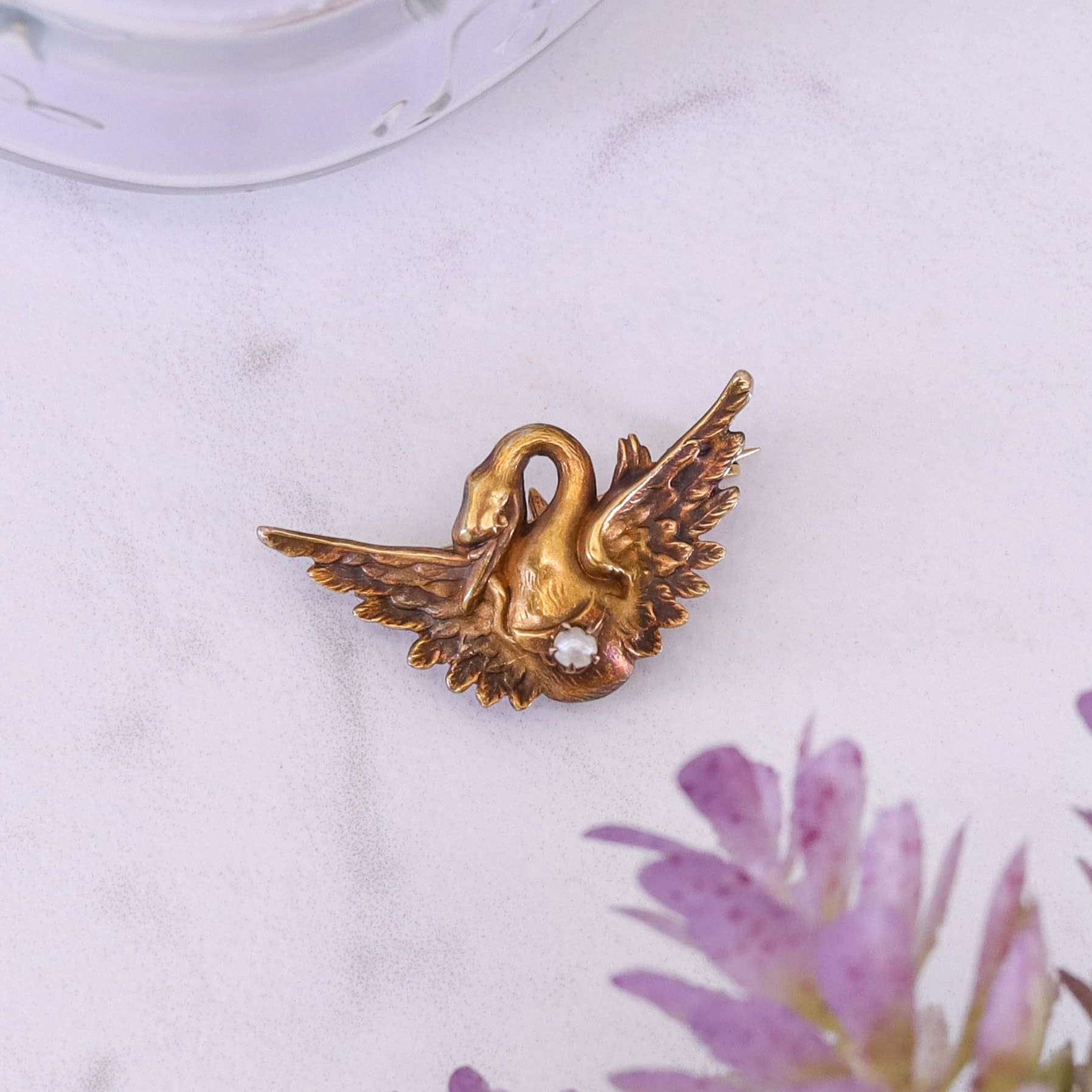 Vintage swan brooch - Etsy 日本 Vintage swan brooch - Etsy 日本