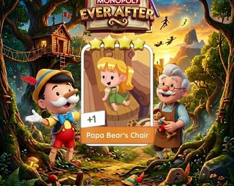 Papa Bears Chair Monopoly_Go 4 Star Stickers (Set 10 - 22) NEW ALBUM