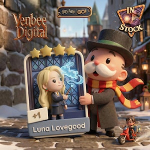 Naklejki Monopoly_Go 4 Star Luna Lovegood (zestaw 10-22) NOWY ALBUM