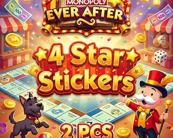 MonopolyGo 4 Star Sticker | 2 Pieces (Set 9 - 19) | New ALBUM Posh Pet