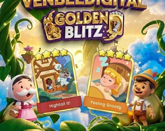 Golden Blitz Event! Hightail It! + Feeling Snoozy Monopoly_GO Gold Sticker Combo