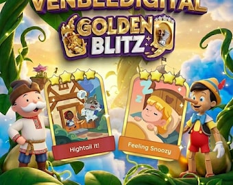 Golden Blitz Hightail It! + Feeling Snoozy -Monopoly Go-Sticker Combo