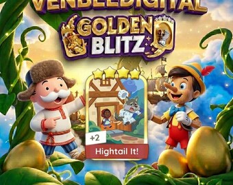 Monopoly_GO 4 Star Golden Blitz Sticker - Hightail It! Set 14
