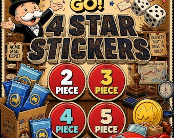 4 Star Stickers - Monopoly_Go - Happy Harvest Album (2,3,4,5 PIECE CHOOSE)