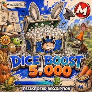 Monopoly Dice Boost 5,000 Dice - Fast Service