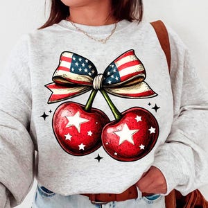 Kokarda American Cherry Coquette Png, Trendy America Png, Amerykańska Kokietka Png, 4 lipca Png, Dzień Pamięci PNG, Dziewczęca USA Png, Czwarty lipca zdjęcie 2