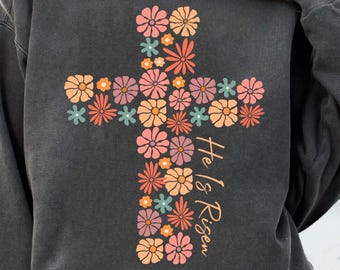 Él ha resucitado png, historia real png, pascua floral png, conejito de pascua png, pascua cristiana png, diseño de camiseta de pascua, amén png, cruz de pascua png