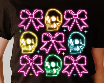 Halloween neon png, neon skeleton png, halloween ghost neon png, neon spooky season png, coquette halloween png, neon halloween png, skull