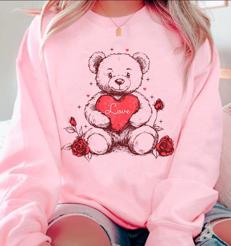 Be mine png, coquette valentines png, retro teddy bear png, valentine bow png, xoxo png, bear with heart png, love png, valentine heart png image 6