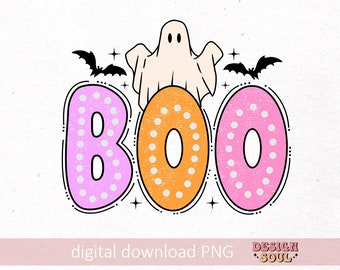 Halloween boo png, spooky season png, halloween kids png, halloween sublimation, trendy halloween png, spooky ghost png, halloween coquette