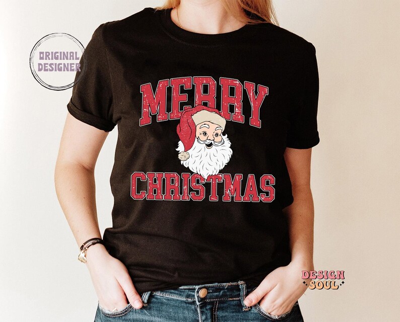 God jul med jultomten png i nöd, god jul png, retro jul png, jultomten png, vintage jultomten png, jul png-filer bild 6