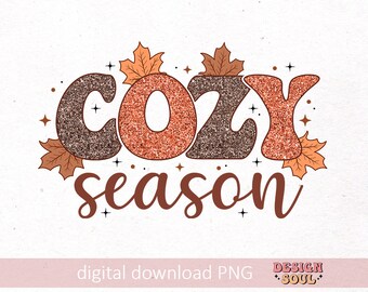 Cozy season png, retro fall pumpkin png, fall shirt png, fall bow png, autumn girly png, fall sublimation designs, thanksgiving png