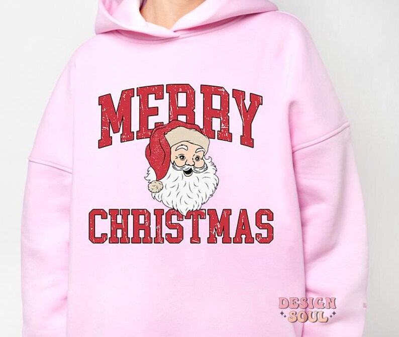 God jul med jultomten png i nöd, god jul png, retro jul png, jultomten png, vintage jultomten png, jul png-filer bild 4