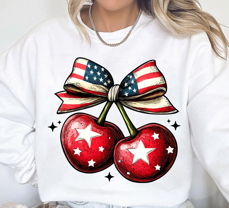 Kokarda American Cherry Coquette Png, Trendy America Png, Amerykańska Kokietka Png, 4 lipca Png, Dzień Pamięci PNG, Dziewczęca USA Png, Czwarty lipca zdjęcie 6